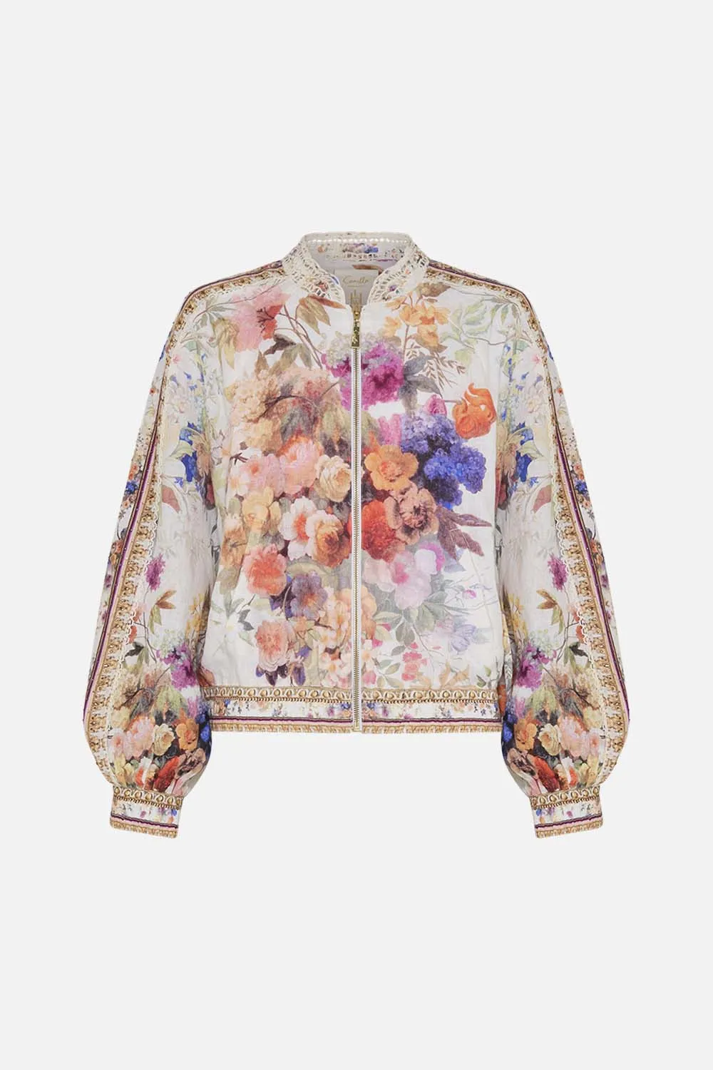 PANELLED SLEEVE BLOUSON BOMBER FRIENDS WITH FRESCOS sold by Camilla product image thumbnail 3