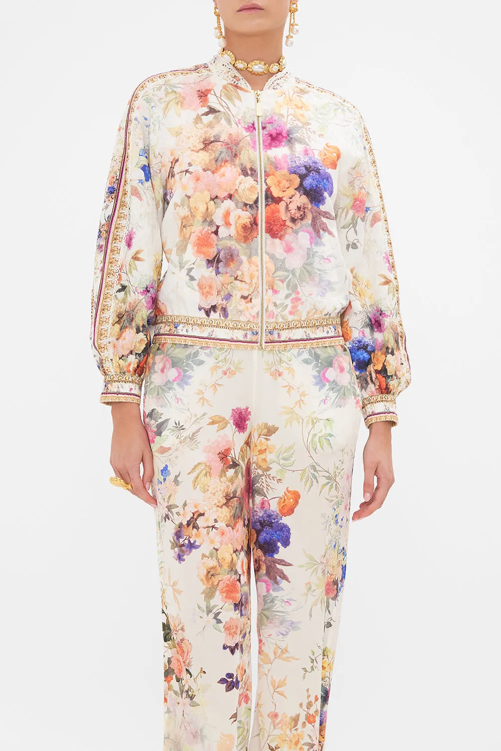 PANELLED SLEEVE BLOUSON BOMBER FRIENDS WITH FRESCOS sold by Camilla product image thumbnail 5