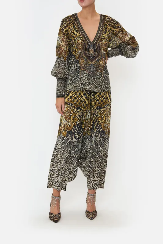 SHIRRED CUFF BLOUSE ARMADA sold by Camilla