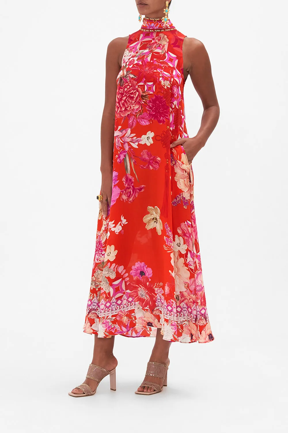 HIGH NECK DRESS WITH BACK NECK TIE SECRET GARDEN sold by Camilla product image thumbnail 4