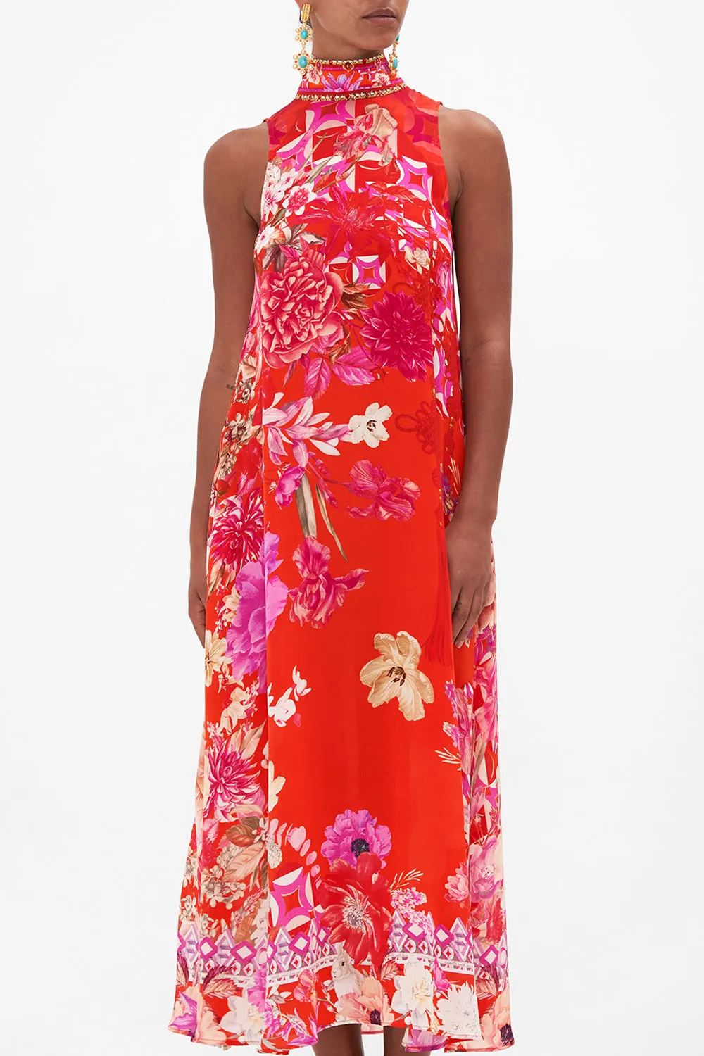 HIGH NECK DRESS WITH BACK NECK TIE SECRET GARDEN sold by Camilla product image thumbnail 5