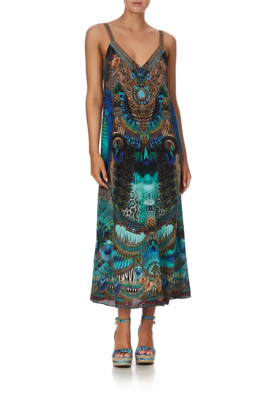 V NECK MIDI SLIP DRESS TEMPLE TEMPTRESS sold by Camilla