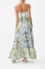 STRAPLESS MAXI WITH RUFFLE HEM JARDIM PARTY sold by Camilla
