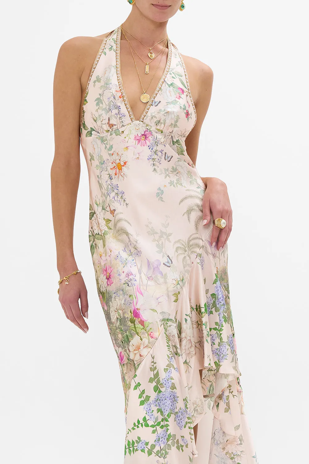 BIAS HALTER DRESS WITH RUFFLE HEM PALACIO PLAYGROUND sold by Camilla product image thumbnail 5