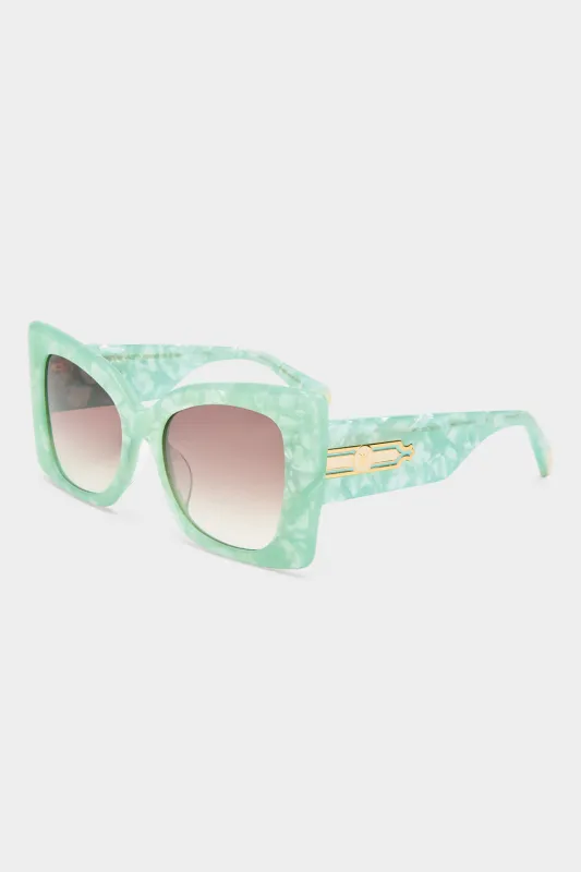 WHERE'S MY VALET SUNGLASSES MINT MARBLE / SOLID IVORY GOLD sold by Camilla