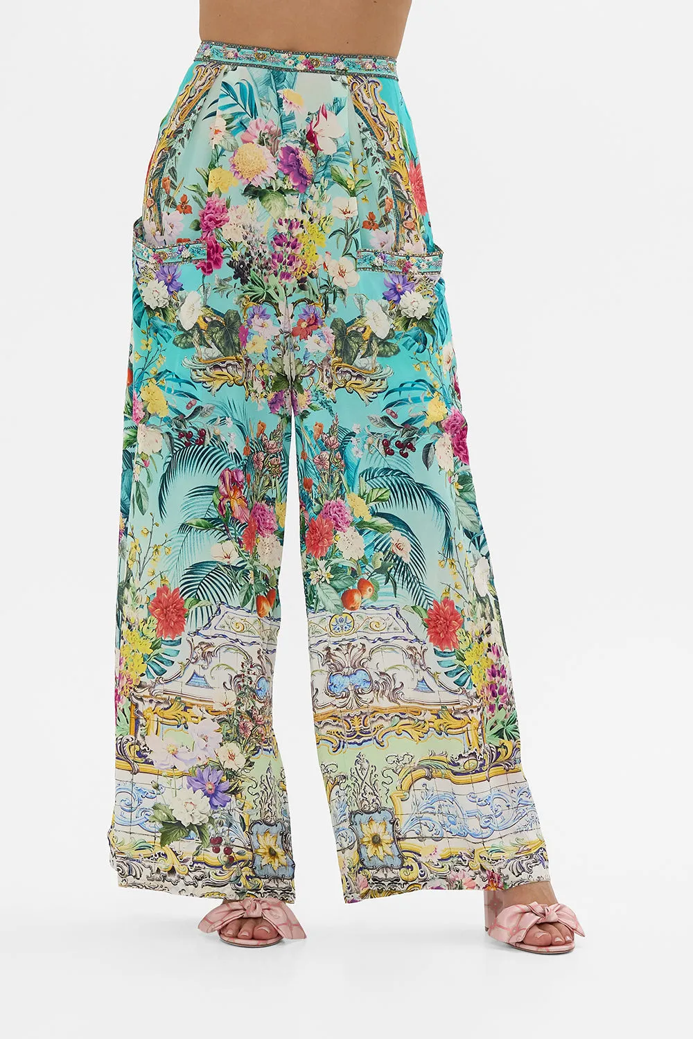 WIDE LEG TROUSER WITH FRONT POCKETS GARDENS OF QUELUZ sold by Camilla product image thumbnail 5