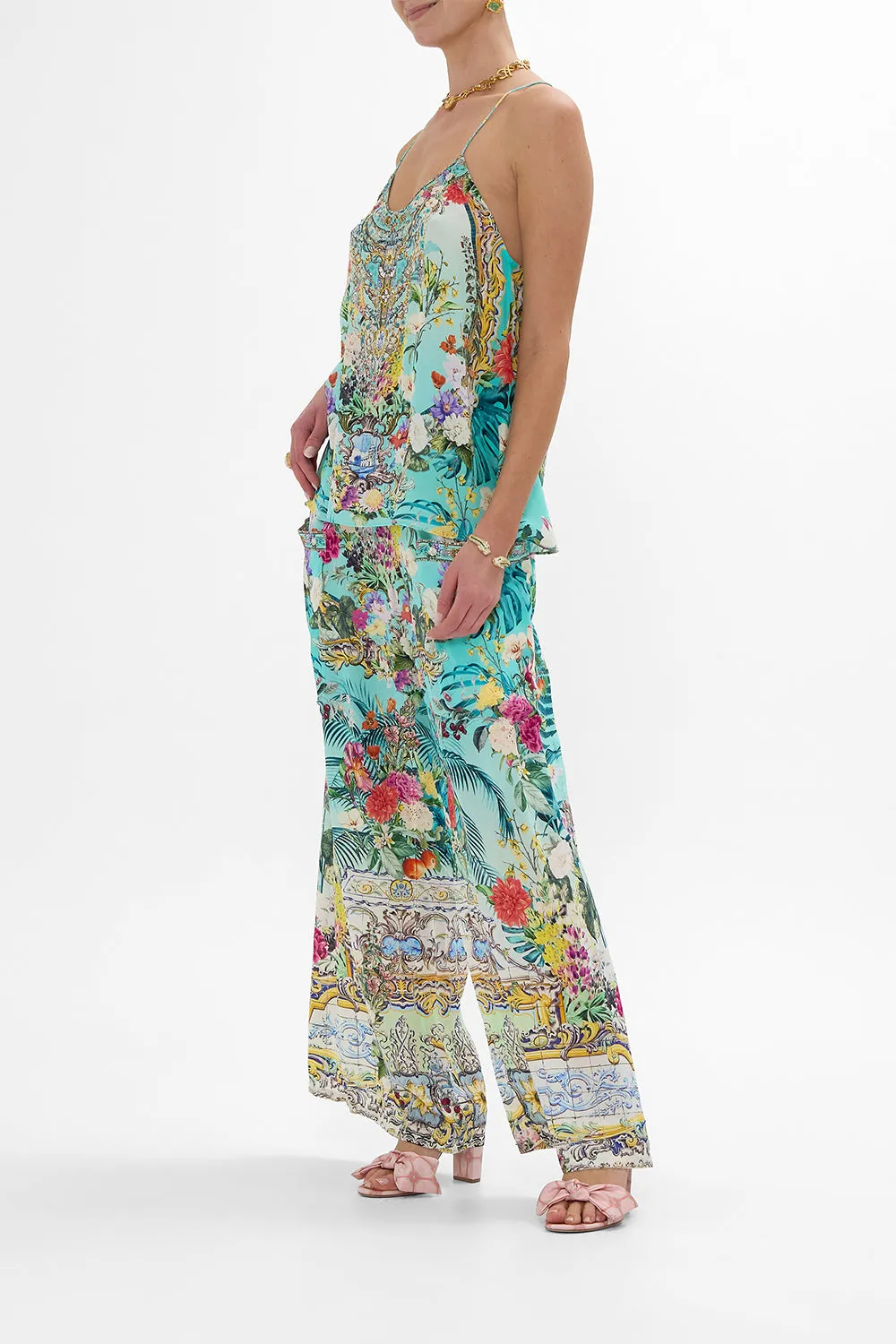 WIDE LEG TROUSER WITH FRONT POCKETS GARDENS OF QUELUZ sold by Camilla product image thumbnail 4