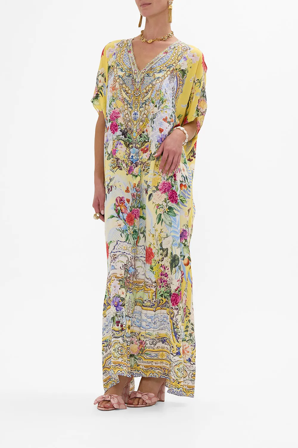 SLIM FIT KAFTAN WITH SPLIT FLOR FANTÁSTICA sold by Camilla product image thumbnail 4