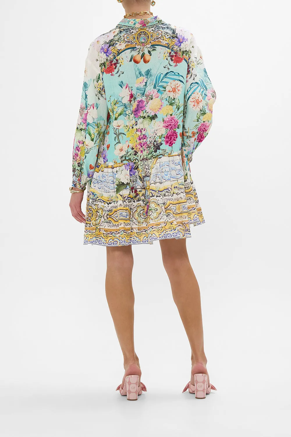 LONG SLEEVE TIERED SHORT DRESS GARDENS OF QUELUZ sold by Camilla product image thumbnail 2