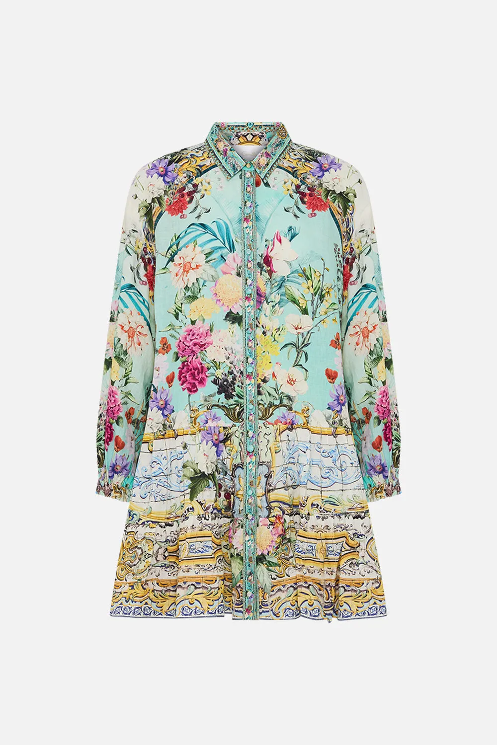 LONG SLEEVE TIERED SHORT DRESS GARDENS OF QUELUZ sold by Camilla product image thumbnail 3