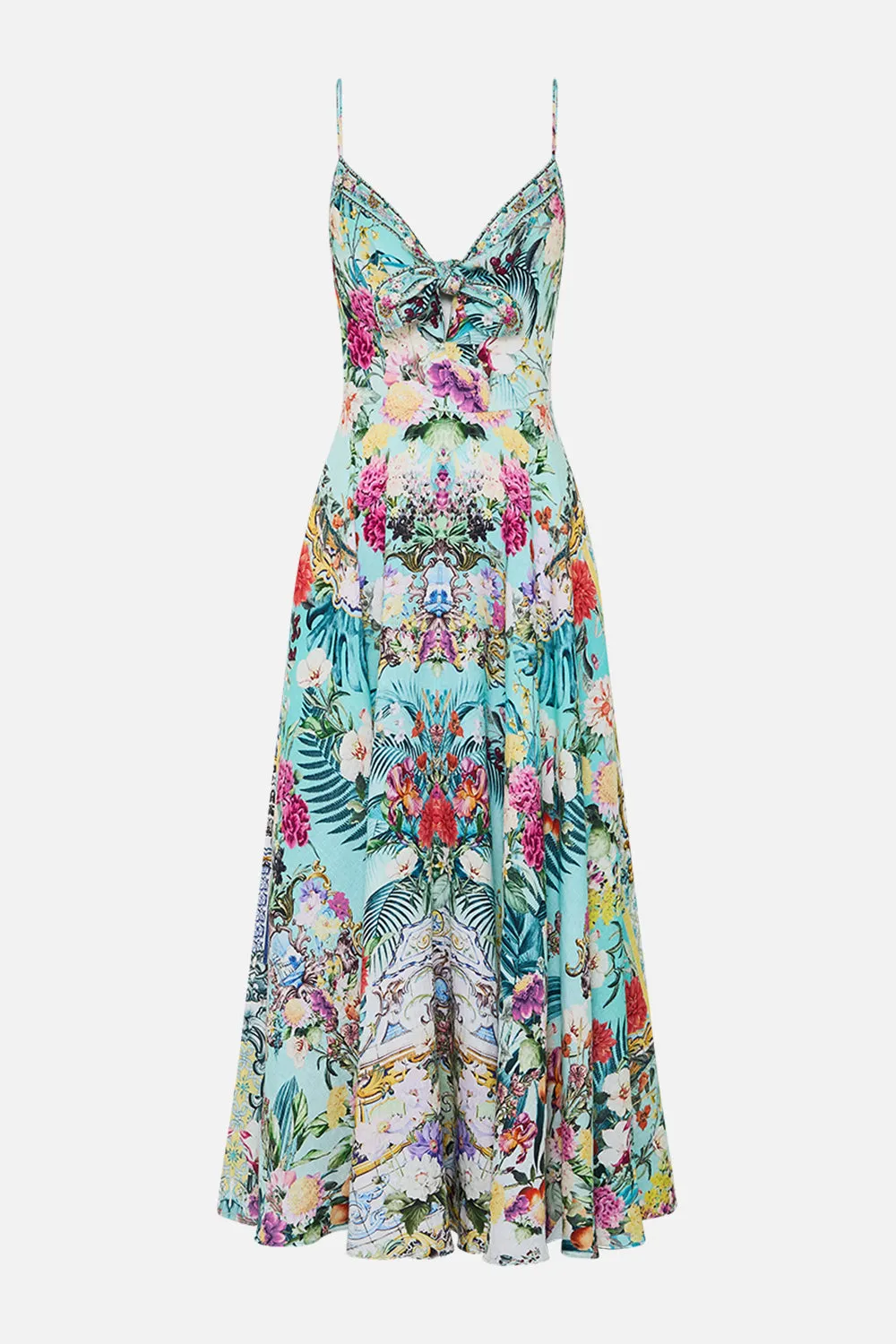 LONG DRESS WITH TIE FRONT GARDENS OF QUELUZ sold by Camilla product image thumbnail 3