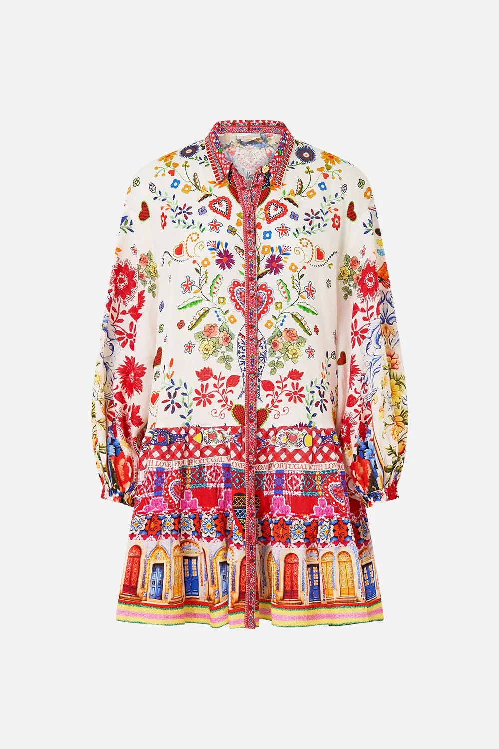 LONG SLEEVE TIERED SHORT DRESS FAITH, LUCK & JUSTICE sold by Camilla product image thumbnail 3