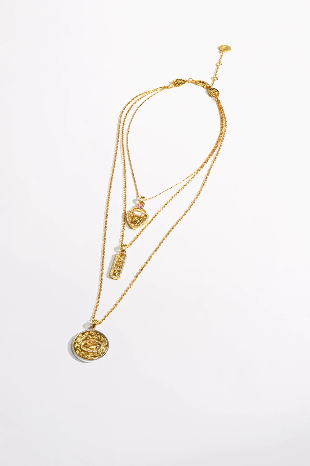 LOCKETS LOADED MULTI CHAIN NECKLACE GOLD sold by Camilla product image thumbnail 3
