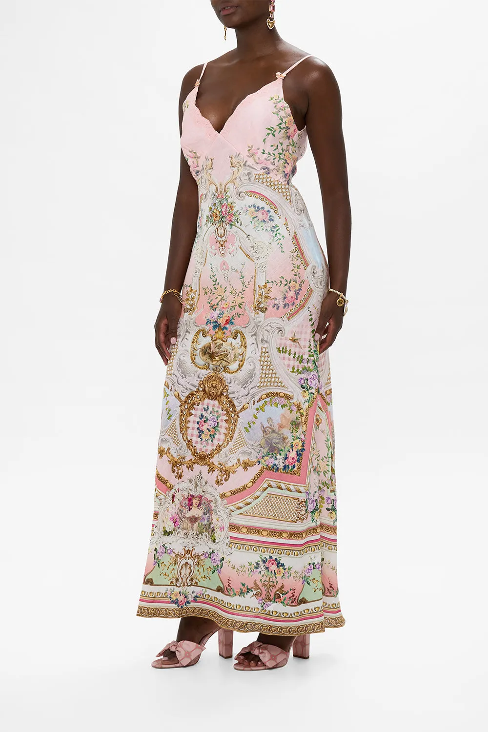 V NECK FULL LENGTH BIAS SLIP DRESS LISBON LULLABY sold by Camilla product image thumbnail 4