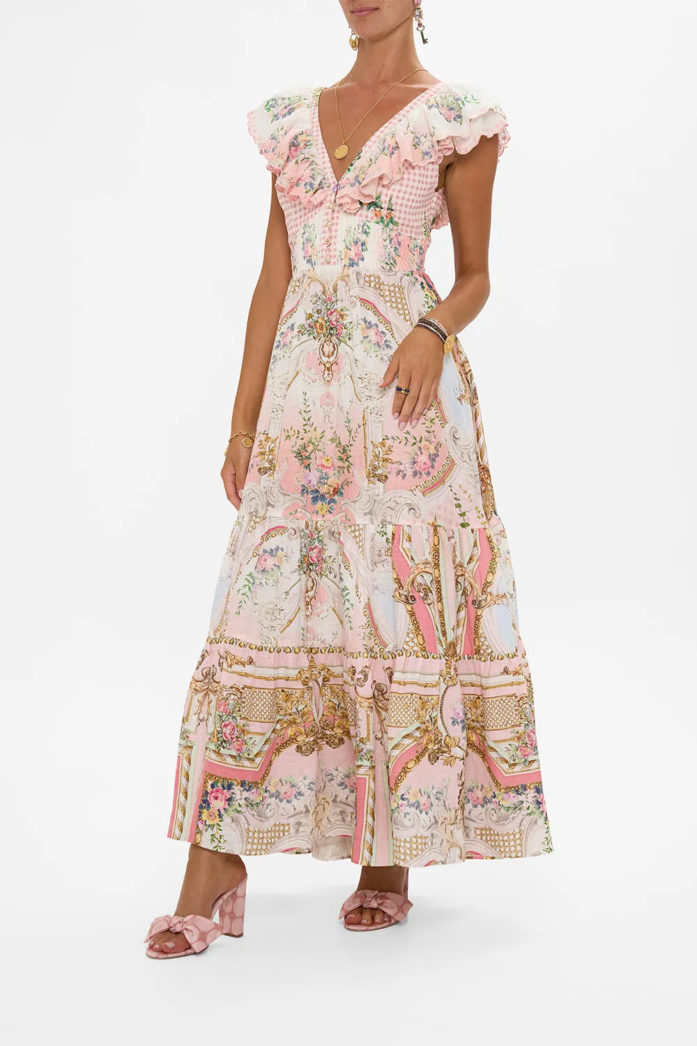 TIERED DRESS WITH NECK FRILL LISBON LULLABY sold by Camilla product image thumbnail 4