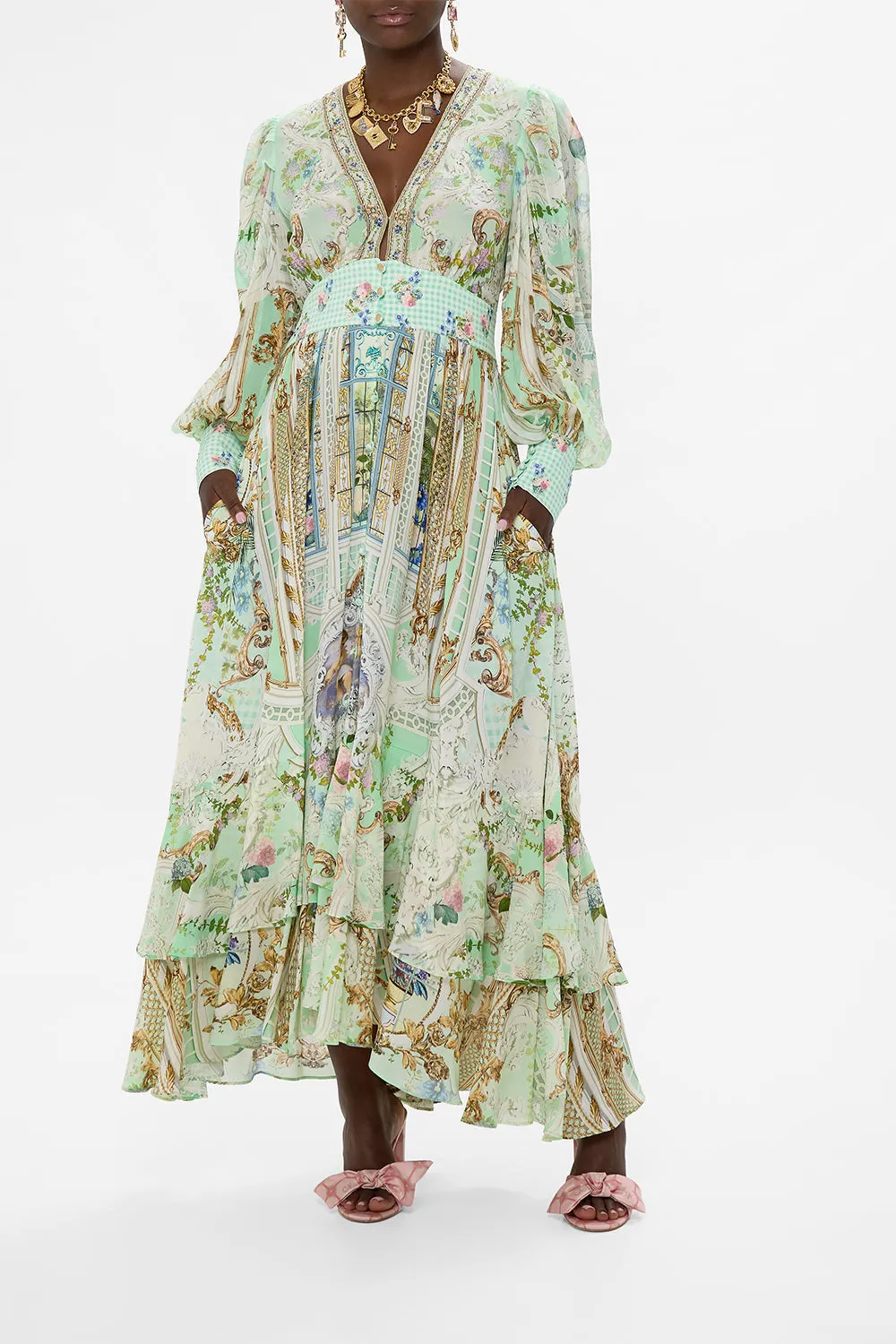 LONG BUTTON FRONT DRESS PESTANA PANORAMA sold by Camilla