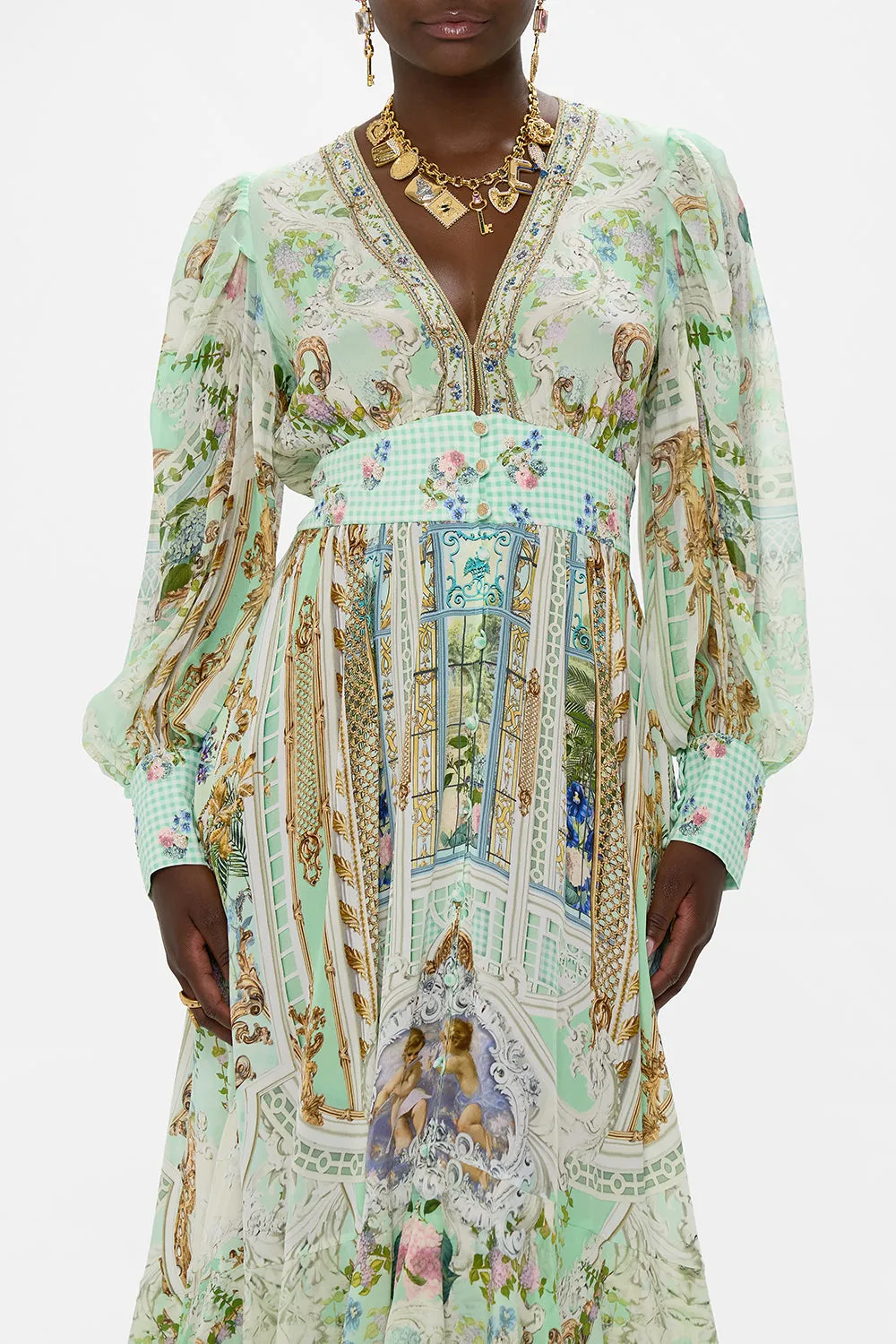 LONG BUTTON FRONT DRESS PESTANA PANORAMA sold by Camilla product image thumbnail 5