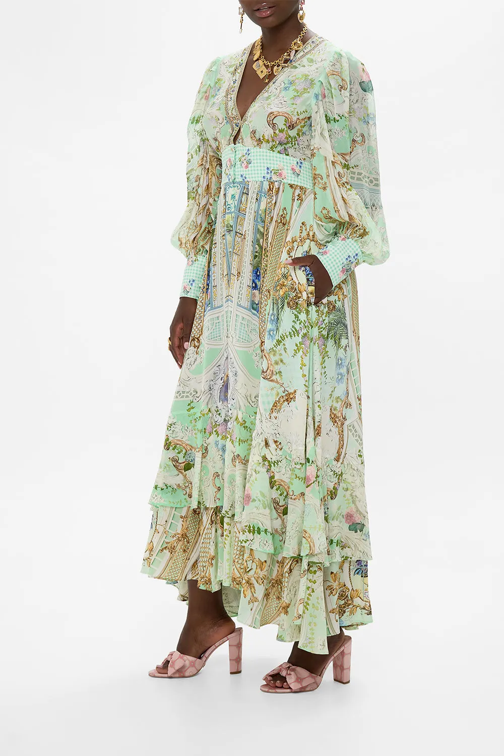 LONG BUTTON FRONT DRESS PESTANA PANORAMA sold by Camilla product image thumbnail 4