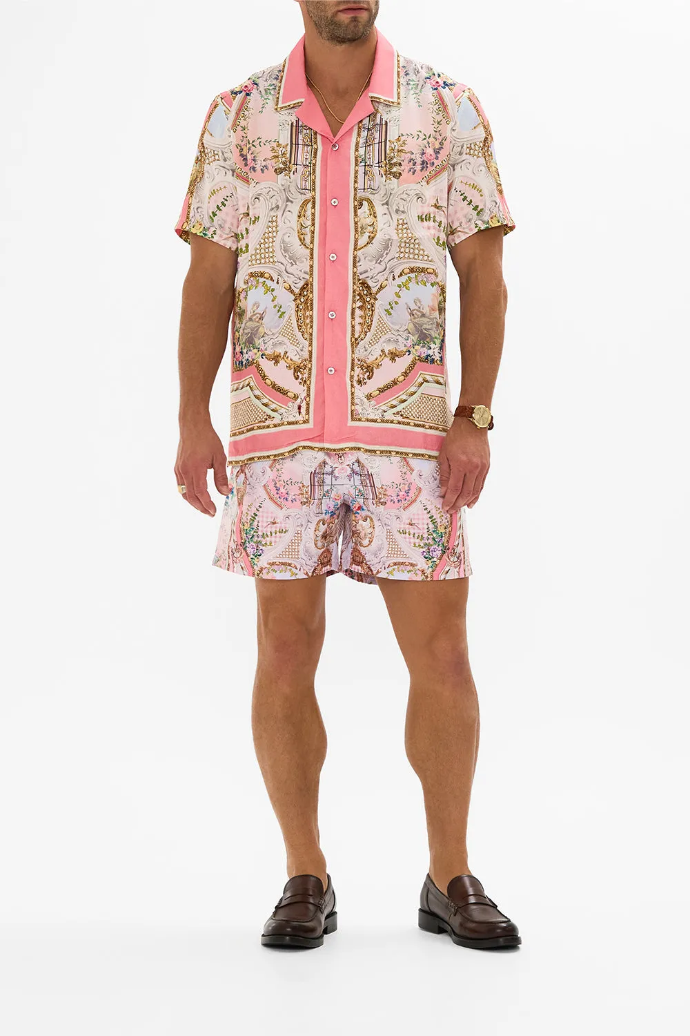 SHORT SLEEVE CAMP COLLARED SHIRT LISBON LULLABY sold by Camilla