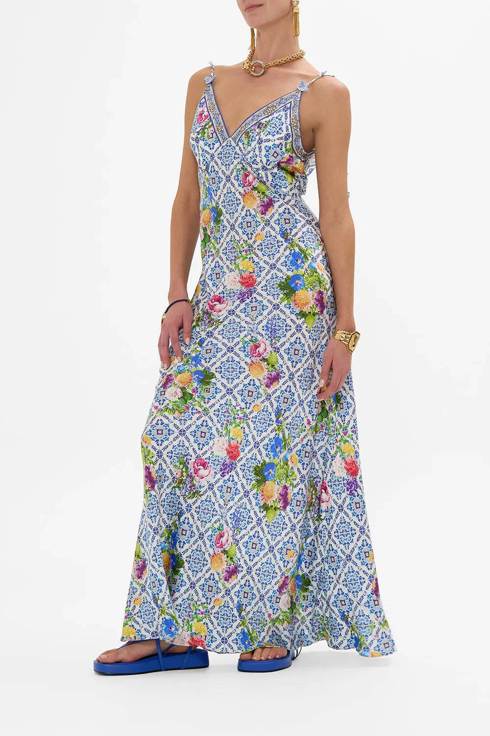 V NECK FULL LENGTH BIAS SLIP DRESS WALL TO WALL WONDERS sold by Camilla product image thumbnail 4