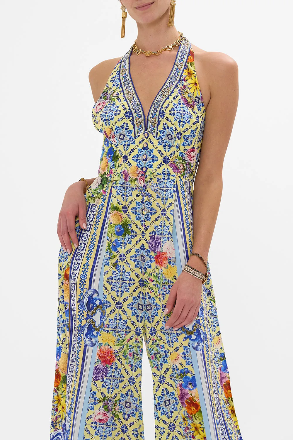 HALTERNECK JUMPSUIT WITH TIE NECK WALL TO WALL WONDERS sold by Camilla product image thumbnail 5