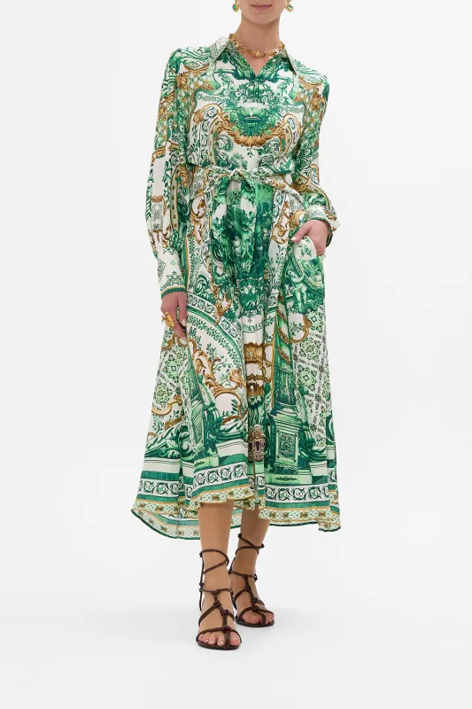 WAIST TIE SHIRT DRESS CORRIDOR OF CALM sold by Camilla