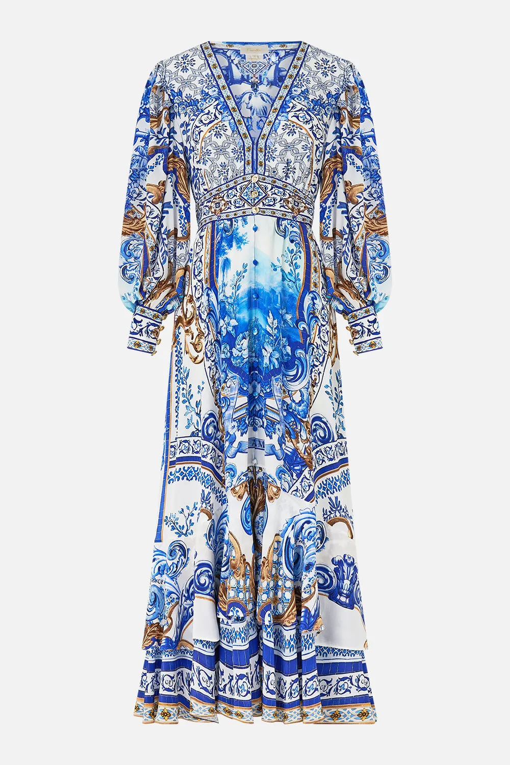 LONG BUTTON FRONT DRESS AZUL ADVENTURES sold by Camilla product image thumbnail 3