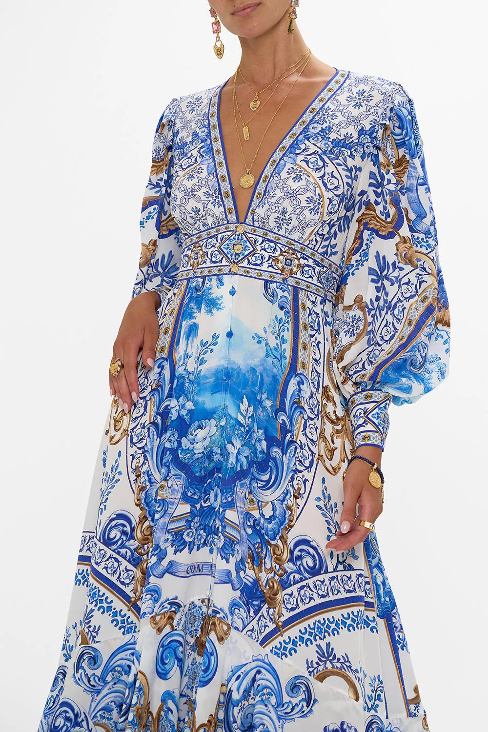 LONG BUTTON FRONT DRESS AZUL ADVENTURES sold by Camilla product image thumbnail 5