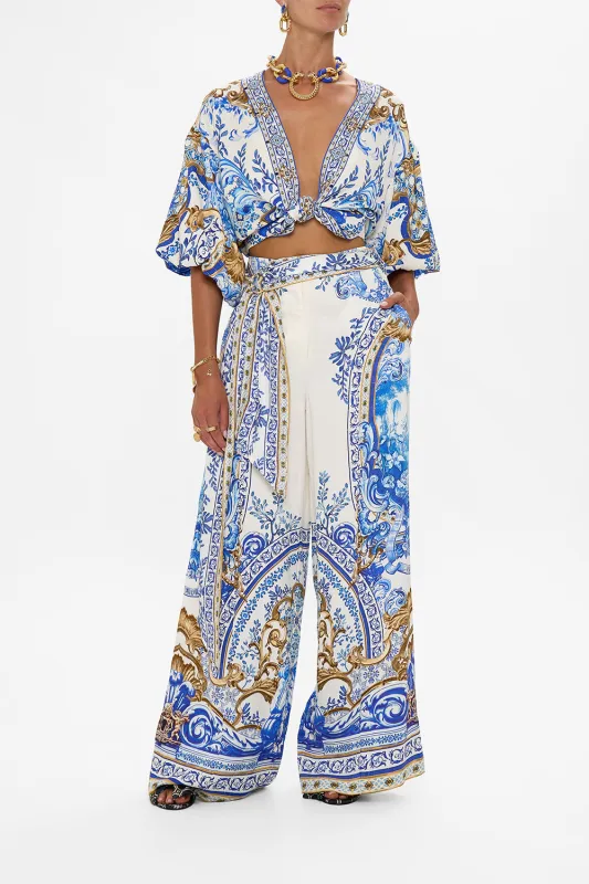 SCARF BELT WIDE LEG PANT AZUL ADVENTURES sold by Camilla