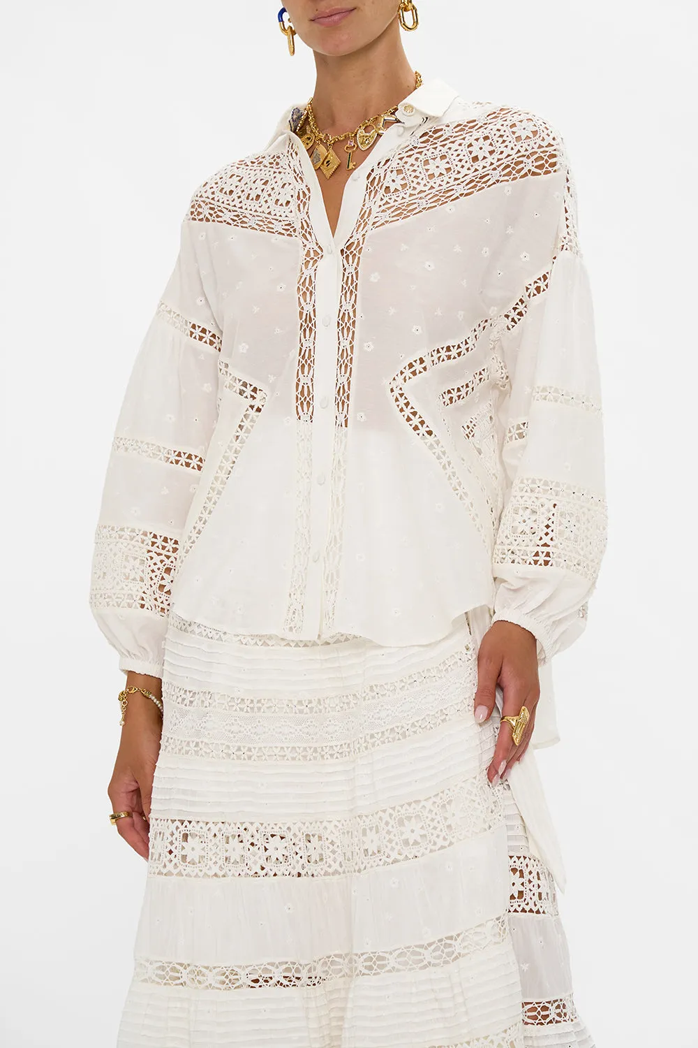 BALLOON SLEEVE SHIRT BLOUSE AZUL ADVENTURES sold by Camilla product image thumbnail 5