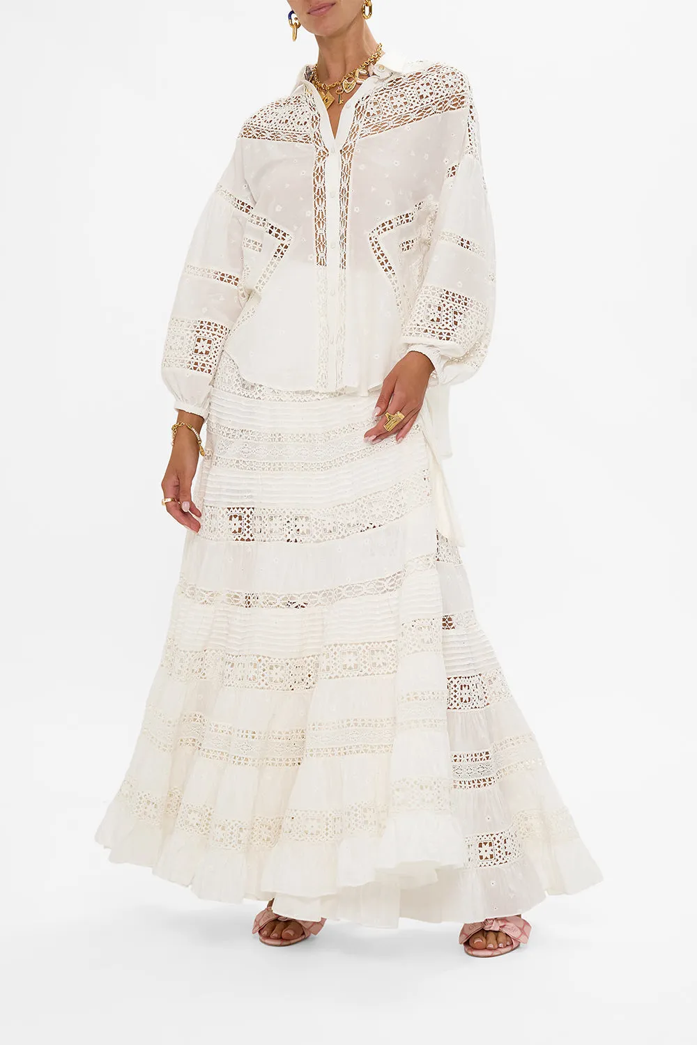 BALLOON SLEEVE SHIRT BLOUSE AZUL ADVENTURES sold by Camilla