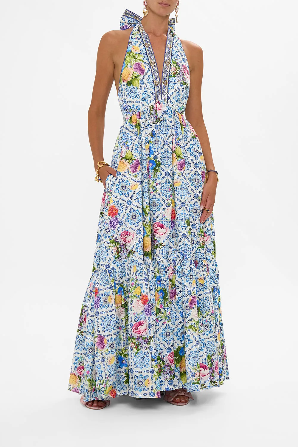 RUFFLE HEM HALTER DRESS WALL TO WALL WONDERS sold by Camilla