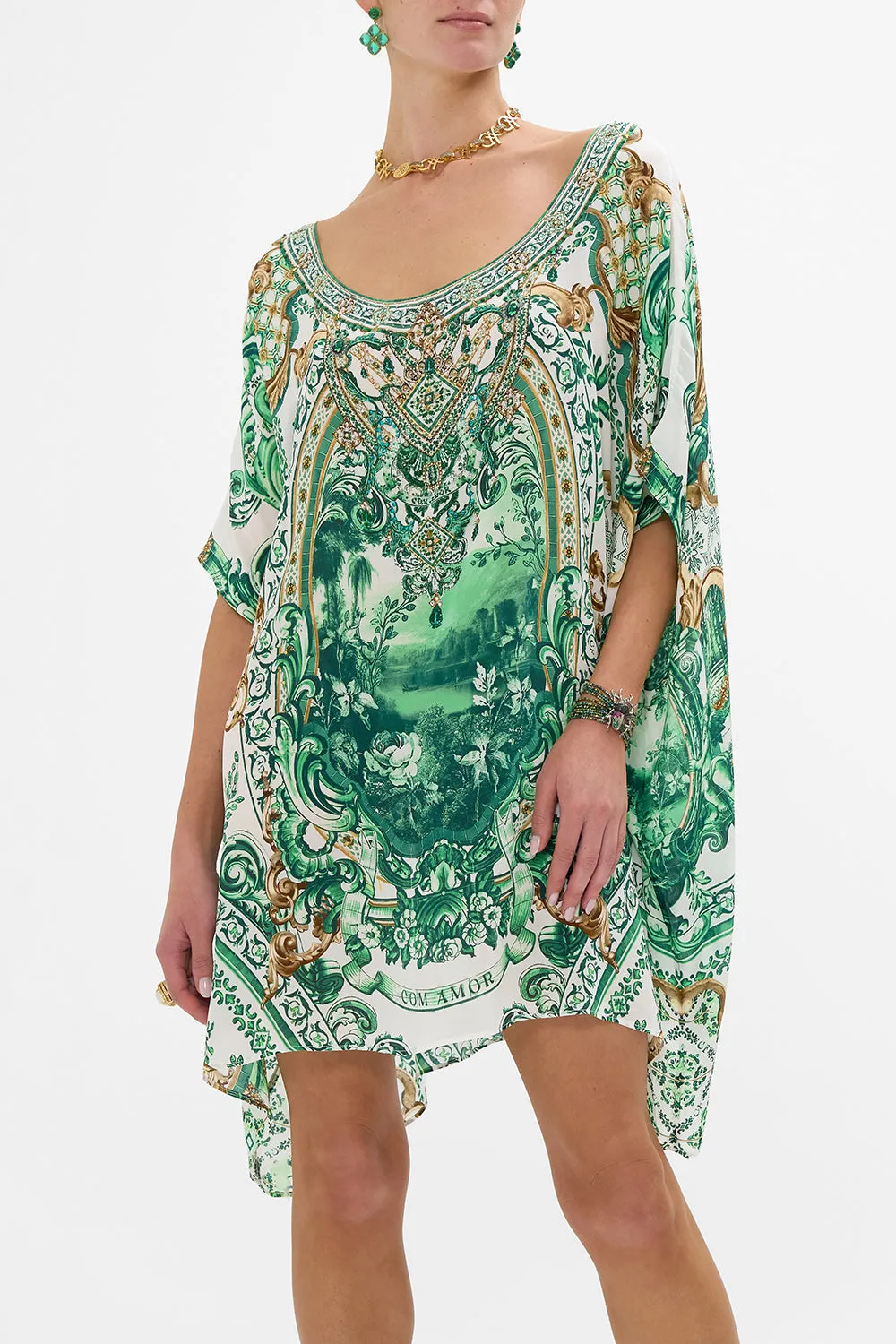 SHORT ROUND NECK KAFTAN CORRIDOR OF CALM sold by Camilla product image thumbnail 5