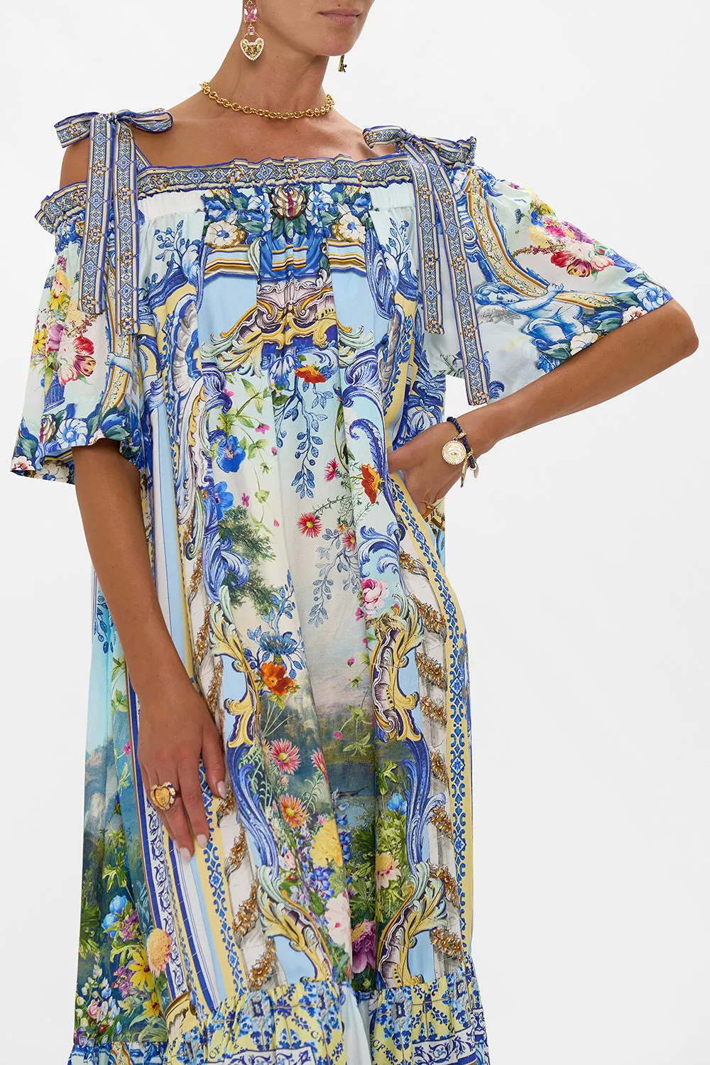 LONG OFF SHOULDER FRILL DRESS WITH STRAPS WALL TO WALL WONDERS sold by Camilla product image thumbnail 5