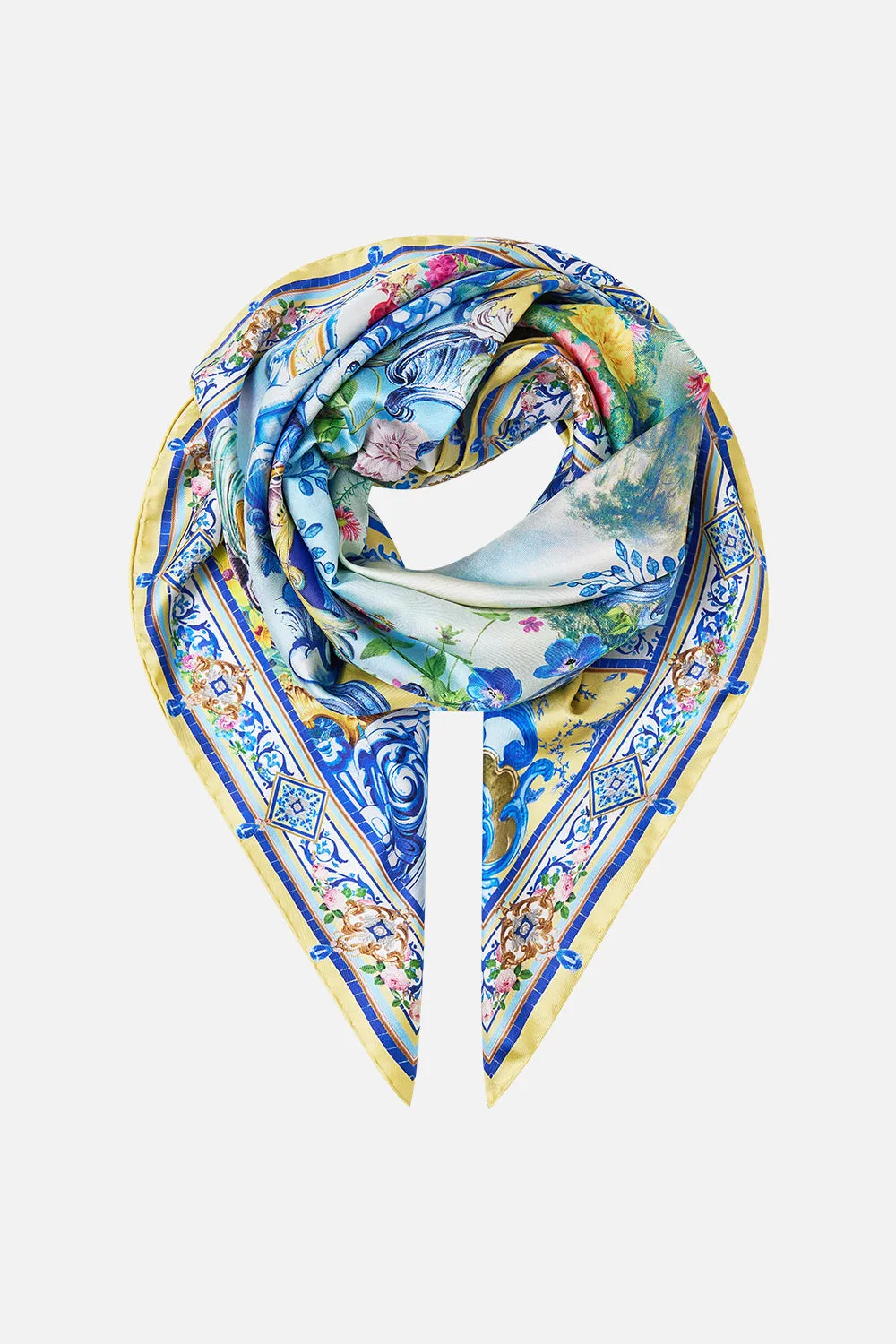 SILK SQUARE SCARF WALL TO WALL WONDERS sold by Camilla