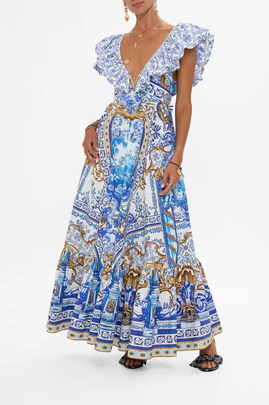FRILL NECK DRESS WITH HARDWARE AZUL ADVENTURES sold by Camilla