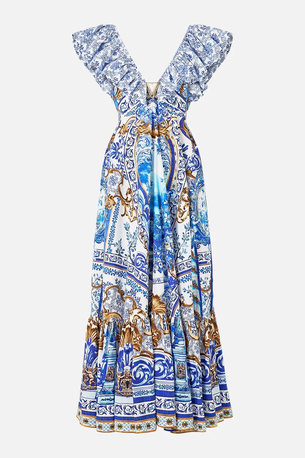FRILL NECK DRESS WITH HARDWARE AZUL ADVENTURES sold by Camilla product image thumbnail 3