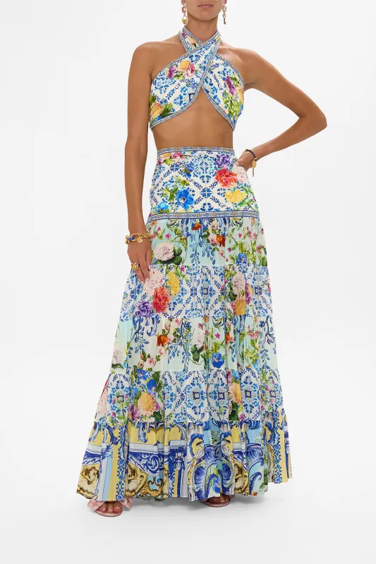 JERSEY SPLICED TIERED SKIRT WALL TO WALL WONDERS made by Camilla
