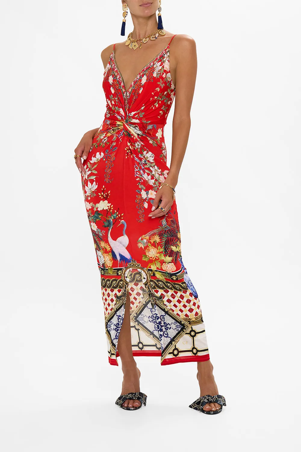 STRAPPY DRESS WITH TWIST FRONT LISBOA LUXE sold by Camilla