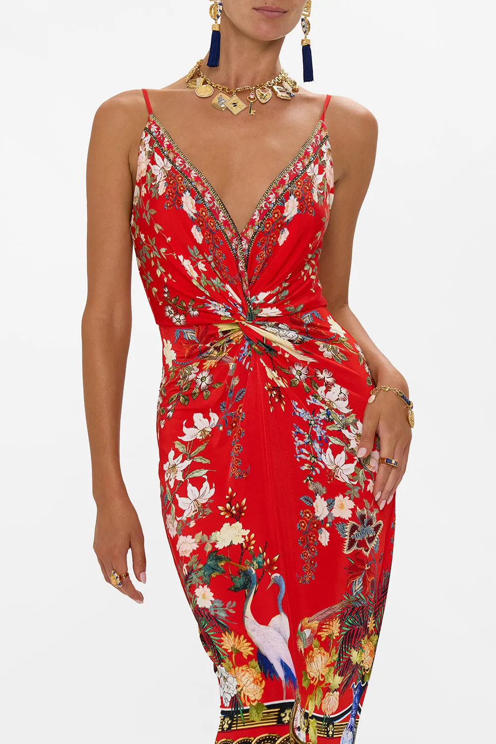 STRAPPY DRESS WITH TWIST FRONT LISBOA LUXE sold by Camilla product image thumbnail 5