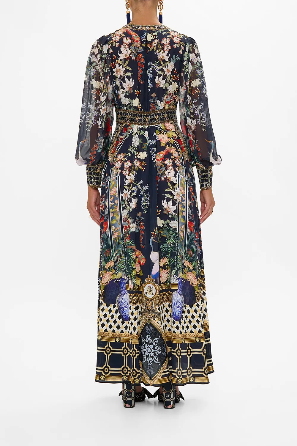 SHAPED WAISTBAND DRESS WITH GATHERED SLEEVES PALACIO POETRY sold by Camilla product image thumbnail 2