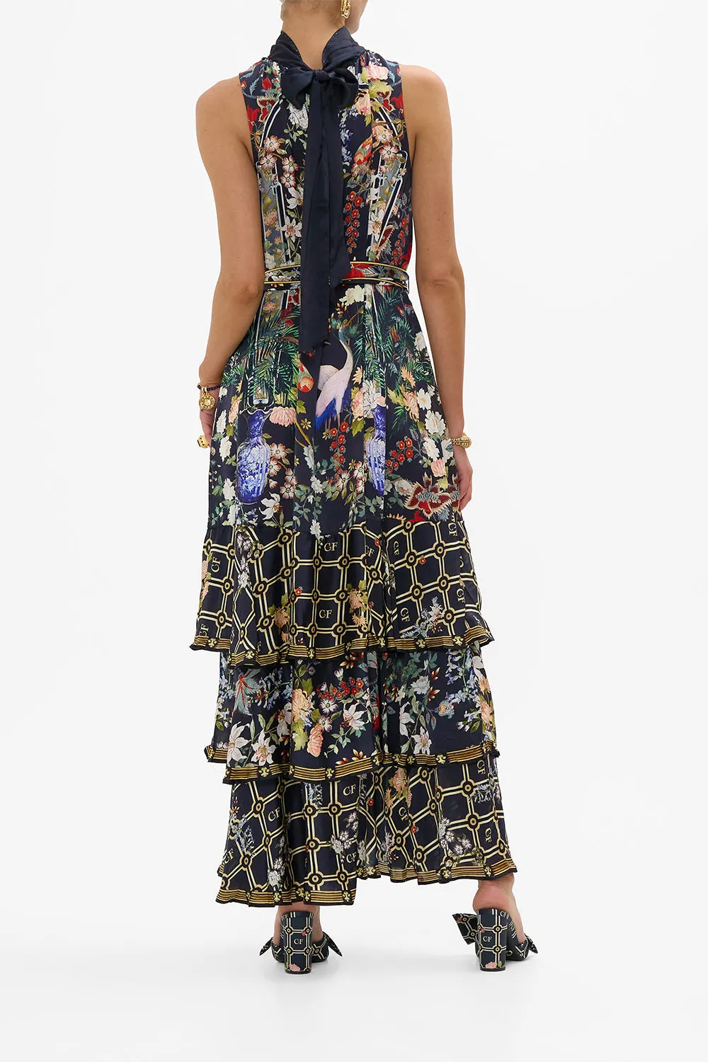 HIGHNECK TIERED RUFFLE HEM DRESS PALACIO POETRY sold by Camilla product image thumbnail 2