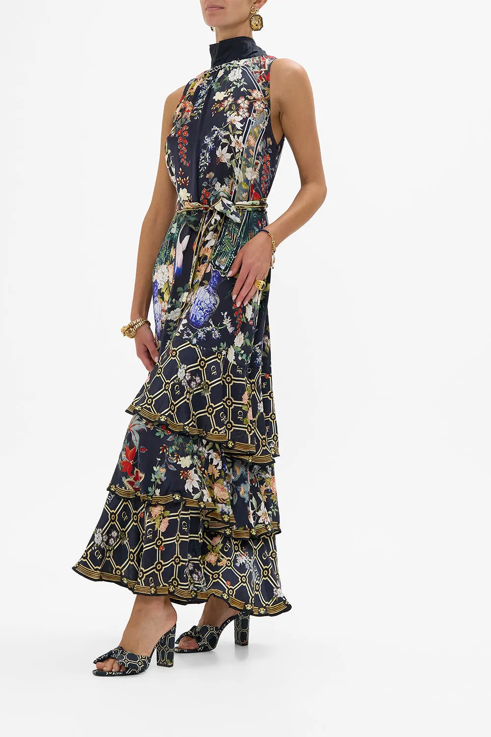 HIGHNECK TIERED RUFFLE HEM DRESS PALACIO POETRY sold by Camilla product image thumbnail 4