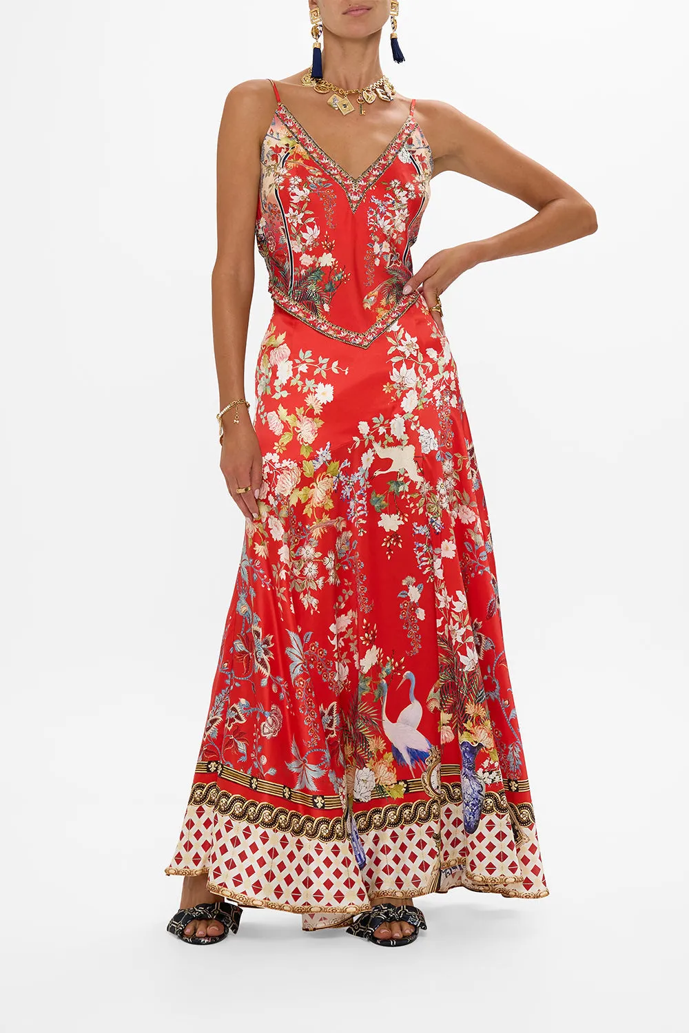 FLARED SKIRT WITH SPLIT LISBOA LUXE sold by Camilla