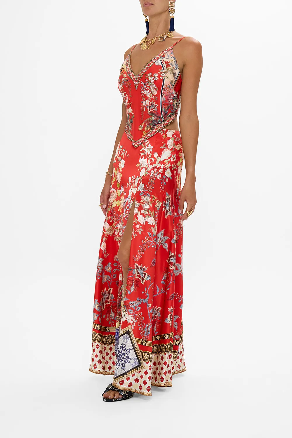 FLARED SKIRT WITH SPLIT LISBOA LUXE sold by Camilla product image thumbnail 4