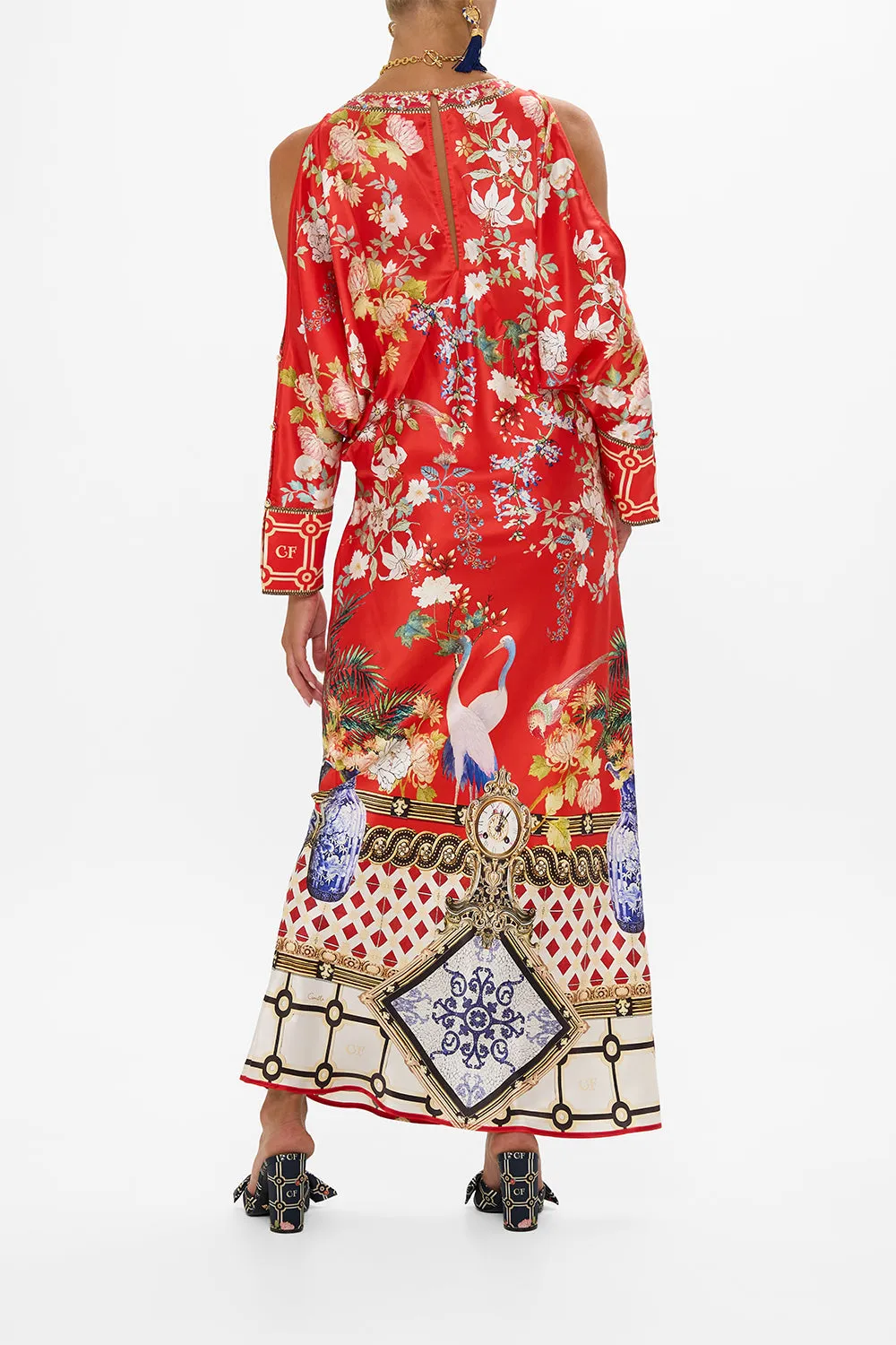 PLUNGE NECK DRAPED SHOULDER DRESS LISBOA LUXE sold by Camilla product image thumbnail 2