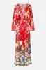 PLUNGE NECK DRAPED SHOULDER DRESS LISBOA LUXE sold by Camilla