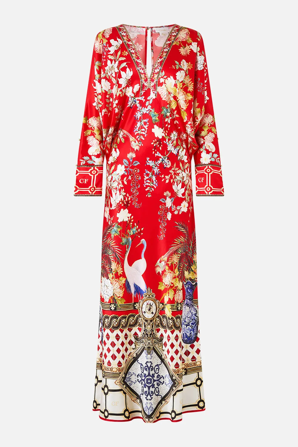 PLUNGE NECK DRAPED SHOULDER DRESS LISBOA LUXE sold by Camilla product image thumbnail 3