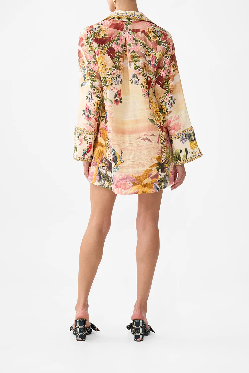 LONG SLEEVE TUNIC DRESS WELCOME TO THE WHITE LOTUS sold by Camilla product image thumbnail 2
