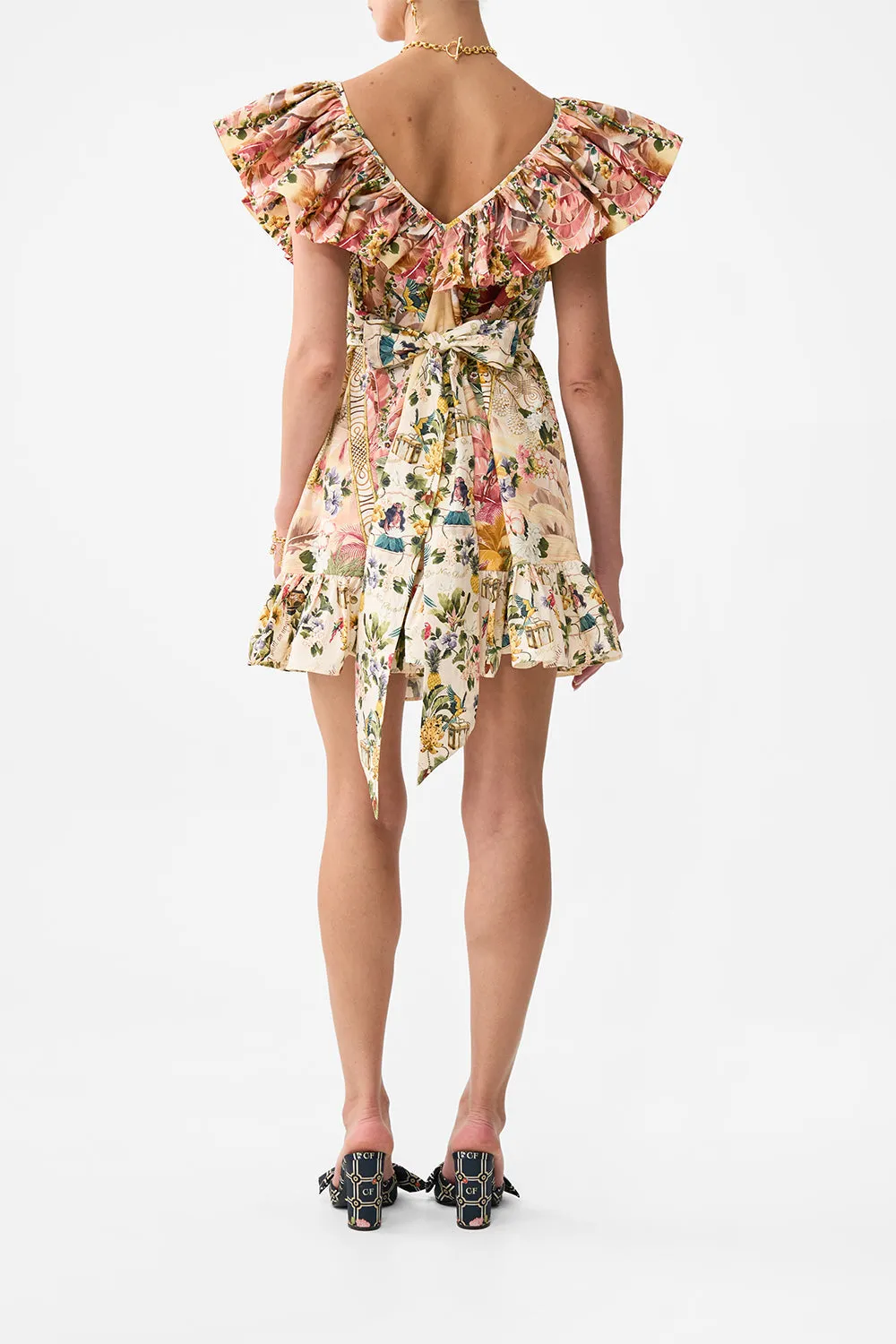 SHORT FRILL NECK DRESS WITH HARDWARE WELCOME TO THE WHITE LOTUS sold by Camilla product image thumbnail 2